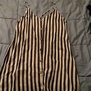 Linen striped dress